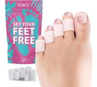 BACK TO ROOTZ | Kit da 20 Proteggi Dita Piedi in Silicone (3 Taglie Assortite) | Tubi Ritagliabili per Calli, Vesciche e Protezione Alluce