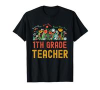 Back to School 1st Grade Teacher Wildflower Maglietta