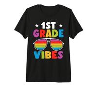 Back To School 1st Grade Vibes Sunglasses Retro First Day Maglietta Premium