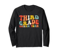 Back to School 3rd Grade Dream Team Teacher Kids Third Grade Maglia a Manica