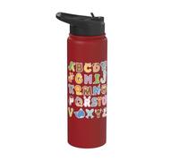 Back to School ABC Kindergarten Teacher Stainless Steel Insulated Water Bottle