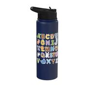 Back to School ABC Kindergarten Teacher Stainless Steel Insulated Water Bottle