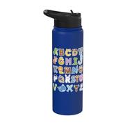 Back to School ABC Kindergarten Teacher Stainless Steel Insulated Water Bottle