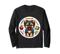 Back To School Affenpinscher Cane Ragazza Proprietario Studente Bambini Maglia a Manica