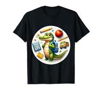 Back To School Alligator Ragazzi Ragazze Studenti Bambini Coccodrillo Maglietta