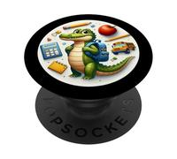 Back To School Alligator Ragazzi Ragazze Studenti Bambini Coccodrillo PopSockets PopGrip Adesivo