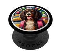 Back To School American Water Spaniel Cane Ragazzi Ragazze Bambini PopSockets PopGrip Adesivo