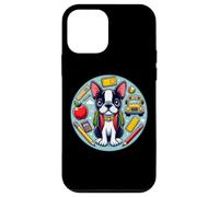 Back To School Boston Terrier Cane Ragazzi Ragazze Proprietario Studente Custodia per iPhone 12 mini