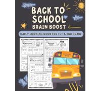 Back to School Brain Boost: Daily Morning Work for 1st & 2nd Grade: 15 Fun and Easy Review Worksheets for Math, Reading, and Logic | August-September Practice Workbook