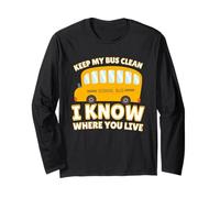 Back To School Bus Driver Funny Maglia a Manica