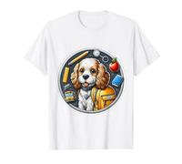 Back To School Clumber Spaniel Cane Ragazzi Ragazze Studenti Bambini Maglietta con Stampa Grafica Economica