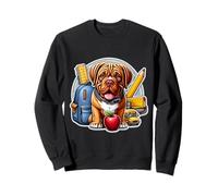 Back To School Dogue de Bordeaux Cane Ragazzi Ragazze Proprietario Bambini Felpa