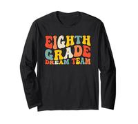 Back to School Eighth Grade Dream Team 8th Grad Teacher Kids Maglia a Manica