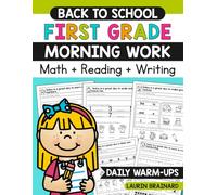 Back to School First Grade Morning Work: Math, Reading, and Writing