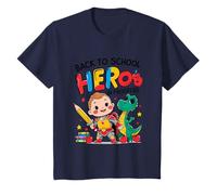 Back to School Hero in Progress Cute Knight and Dino Kids Maglietta