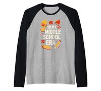 Back to School In My Middle School Era Carino Donna Primo Giorno Maglia con Maniche Raglan