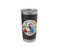 Back To School Italian Greyhound Cane Ragazzi Ragazze Proprietario Bambini Bicchiere termico in acciaio inox doppia parete