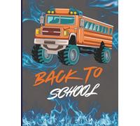 Back to school notebook, monster truck, boys notebook, 120 pages, 8.5inx11in