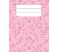 Back to School Notebook with Name Box - Pink Cover | 8.5 x 11" | 120 Pages: Lined Paper with Margin | Cute Journal for Students, Teens & Girls