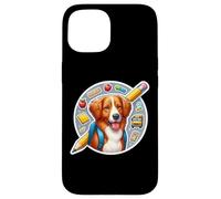 Back To School Nova Scotia Duck Tolling Retriever Dog Kids Custodia per iPhone 15