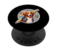Back To School Nova Scotia Duck Tolling Retriever Dog Kids PopSockets PopGrip Adesivo
