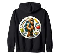 Back To School Sasquatch Ragazzi Ragazza Studente Big-Foot Big Foot Felpa con Cappuccio
