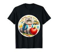 Back To School Selkirk Rex Gatto Ragazzi Ragazze Studente Bambini Proprietario Maglietta