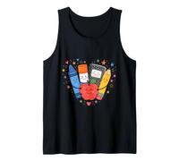 Back To School Supplies Teacher Classroom Pencil Apple Art Canotta