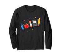 Back To School Supplies Teacher Classroom Pencil Apple Art Maglia a Manica
