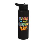 Back to School Teacher No Cap We Make Learning Lit Stainless Steel Insulated Water Bottle