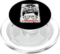 Back To School Teacherlife Women Teacher Messy Bun Life PopSockets PopGrip per MagSafe