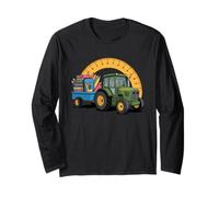 Back To School Tractor Farm Boys Maglia a Manica
