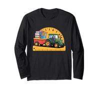 Back To School Tractor Farm Boys Maglia a Manica