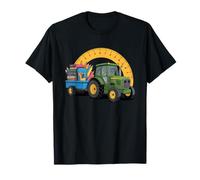 Back To School Tractor Farm Boys Maglietta