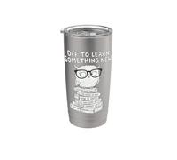 Back to School Wise Owl Learning Student Bicchiere termico in acciaio inox doppia parete