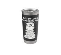 Back to School Wise Owl Learning Student Bicchiere termico in acciaio inox doppia parete