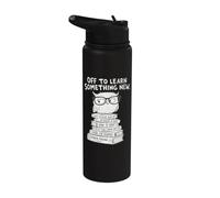 Back to School Wise Owl Learning Student Stainless Steel Insulated Water Bottle