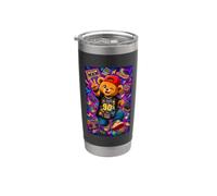 Back to the 90s Teddy Bear Retro Nostalgia Bicchiere termico in acciaio inox doppia parete