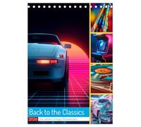 Back to the Classics (Tischkalender 2026 DIN A5 hoch), CALVENDO Monatskalender: Ein Kalender voller Retro-Poster-Designs im Stil der 70er, 80er und ... über Flower Power bis hin zu 90s Pop Culture.