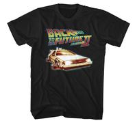 Back To The Future - Auto Con Piatto Ruote - Manica Corta - Adulti - T-Shirt