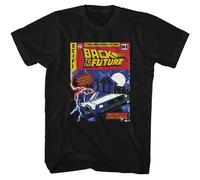 Back To The Future - Comic Cover - American Classici - Solido Nero Adulto Corto