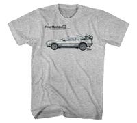 Back To The Future - Delorean - Manica Corta - Erica - Adulti - T-Shirt