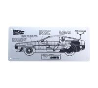 Back To The Future DeLorean Schema Edizione Limitata Piastra Fan in Metallo
