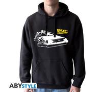 BACK TO THE FUTURE - Hoodie - "DeLorean" man without zip black