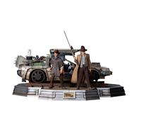 Back To The Future III Delorean Full Set Deluxe Art Scale 1/10 Iron Studios