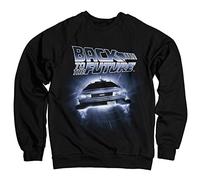 Back To The Future Licenza Ufficiale Flying Delorean Felpa (Nero)