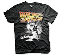 Back To The Future Licenza Ufficiale Poster Uomo Maglietta (Nero), Medium