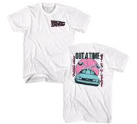 Back To The Future Outatime Pastello 2-Sided Bianco Adulto T-Shirt