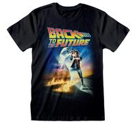 Back To The Future 'Poster' (Nero) T-Shirt - NUOVO E UFFICIALE