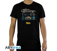 BACK TO THE FUTURE - Tshirt "DeLorean" man SS black - basic
